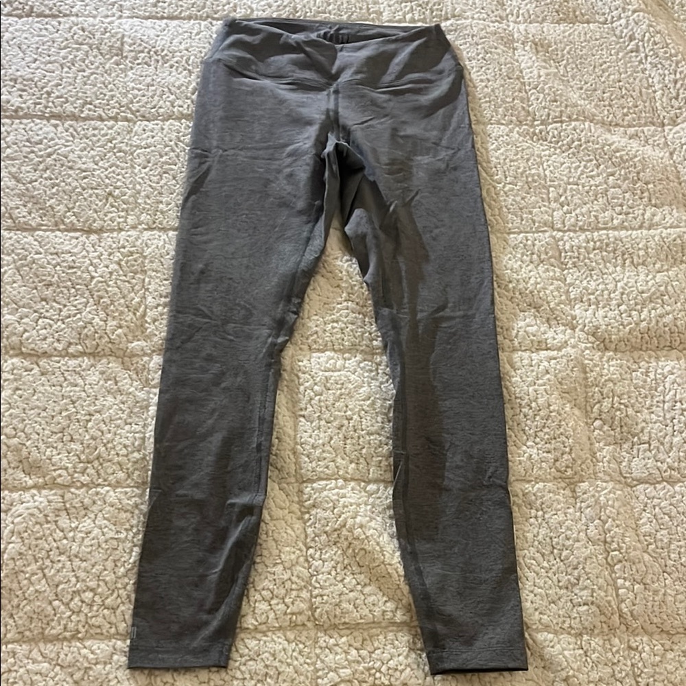 Nobull light grey heather full length leggings mid-rise